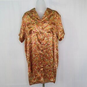 Victoria's Secret Pink Floral Print Night Gown Sleepwear Sleepshirt Small